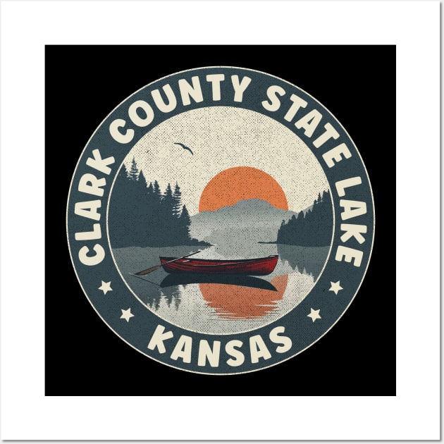 Clark County State Lake Kansas Sunset Wall Art by turtlestart